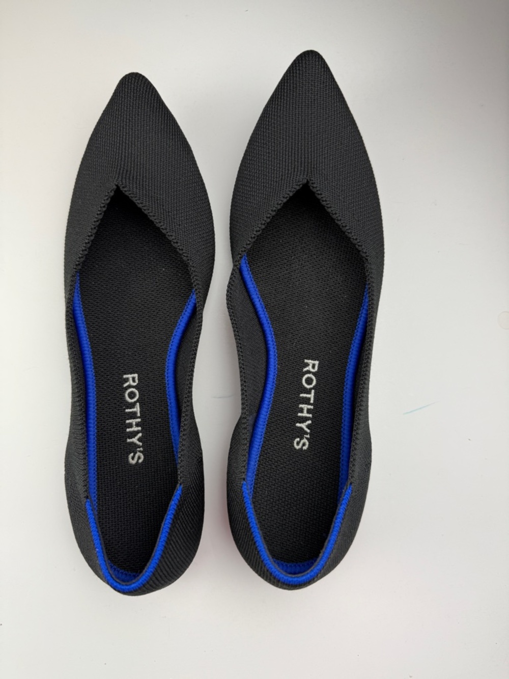 Rothy's Black pointed toe, size 8